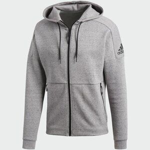 Adidas Men's Stadium Hoodie Full Zip Grey Size S